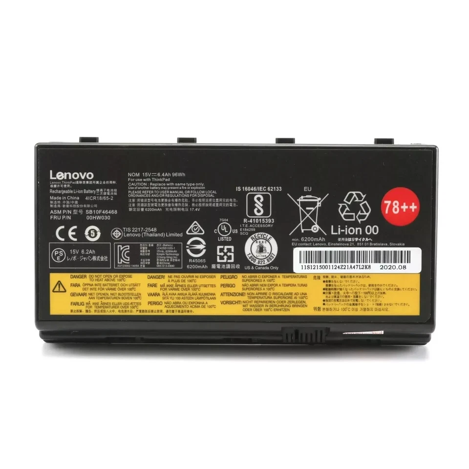 Подлинный OEM 01AV451 аккумулятор для Lenovo ThinkPad P70 P71 серии 00HW030 96WH новый - Изображение 1 из 4