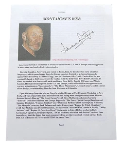 Autógrafo firmado por Lawrence Montaigne Star Trek Stonn - Imagen 1 de 2