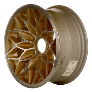 15x7 Snowflake Design Used Aluminum Wheel Machined and Painted Gold 560-01118 - Picture 1 of 1