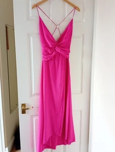 Zara Hot Pink Evening Dress XS - Picture 1 of 6