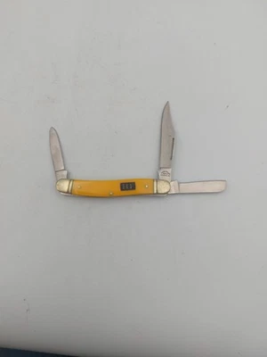 Navaja de bolsillo Honk Falls de 3 hojas, mango amarillo plegable Foto 1 de 4