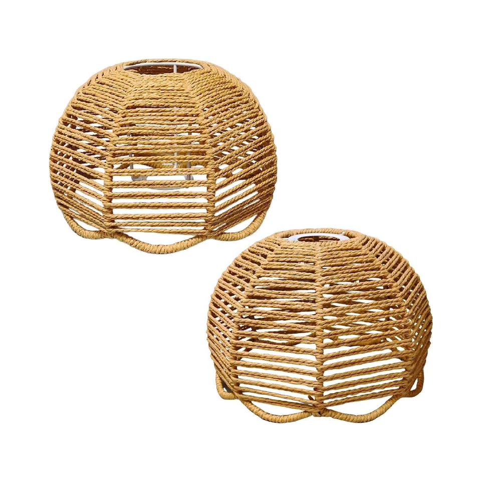 Paper Rope Lamp Shade Replaces Bedroom Easy to Install Living Room Lamp Cover - Image 1 of 1