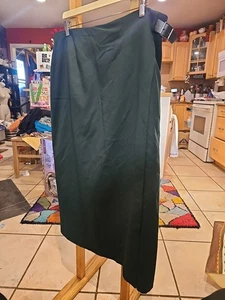 Vintage neu mit Etikett Talbots Wickelrock Übergröße 20 %100 Wolle volle Länge Wald - Bild 1 von 6