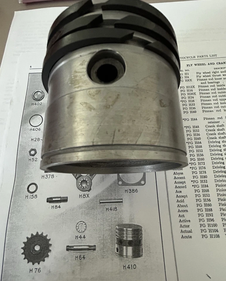 Juego de pistones Quality Repro 1916 Indian Powerplus (1) (pistón, anillo, pasador de cabeza cruzada) Foto 1 de 4