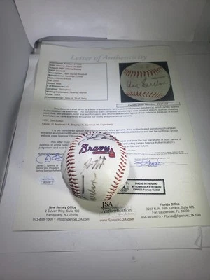 Atlanta Braves2001 TeamSigned 10 Signatures Rawlings Baseball JSA COA... ZZ21637 - Image 1 of 4