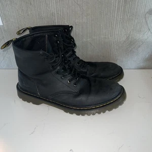 Dr. Doc Martens Awley AirWair Black Leather Combat Boots Men’s Size 13 - Picture 1 of 6