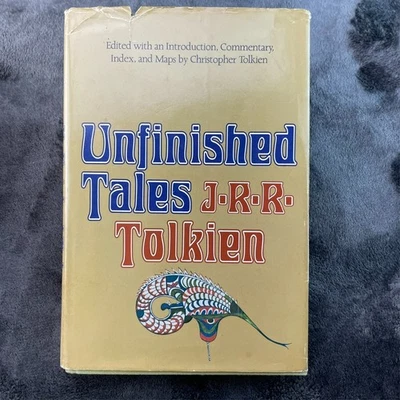 Unfinished Tales JRR Tolkien 1980 First American Edition HC DJ with Map - Imagem 1 de 4