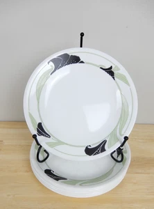 Corelle Black Orchid Bread Dessert Plates 6.75" Floral Pattern Set of 7 - Picture 1 of 5