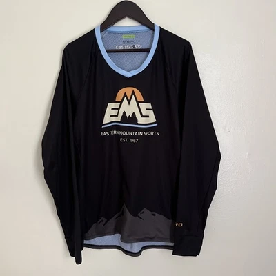 Camiseta deportiva de ciclismo de manga larga GIRO & Eastern Mountain Sports EMS Roust, negra - larga Foto 1 de 4