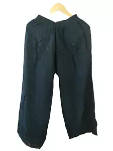 @ Cotton Reyon Regular Fit Palazzo Pant Black Color For Wonem G438 - Picture 1 of 6