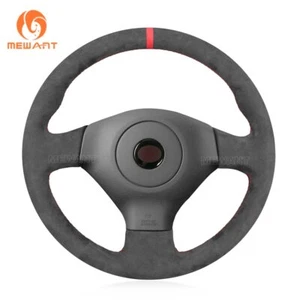 Cubierta de volante de cuero Alcántara envoltura de carbono A para Subaru Impreza WRX STI - Imagen 1 de 14