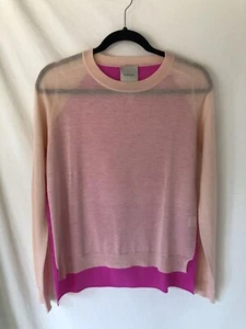 Maglione sottile Mason by Michelle Mason $341 *nuovo senza etichette* rosa cashmere/seta, taglia P S - Foto 1 di 7