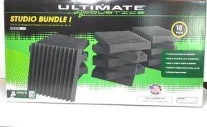 Ultimate Acoustics Professional Studio Bundle I 18 Wedge Foam Pieces Wall Panels - Picture 1 of 10