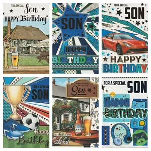 A. Son Birthday Card ~ For A Great Son ~ To A Special Son ~ Choice Of Card - Picture 1 of 50