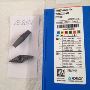 10 NEW KORLOY VNMG 332-VM CARBIDE INSERTS. 160408-VM. GR PC5300. {B854} - Picture 1 of 1