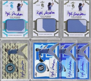 KYLE JACOBSEN 2016 Leaf Perfect Game RC XRC Auto Patch Lot X7 BREWERS