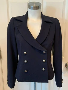 Anne Fontaine dunkelblauer zweireihiger Blazer, Größe 38 (EUR) 6 (US) - Bild 1 von 7