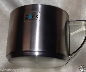 ZACK OF GERMANY STAINLESS STEEL FOLLOW YOUR STYLE FLAT CUP 8 OZ - Picture 1 of 5