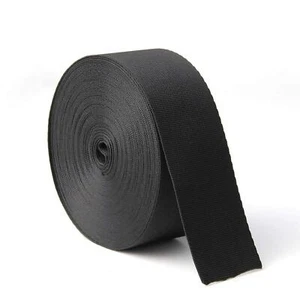 Black Nylon Heavy Duty Webbing Strap Polypropylene Heavy Straps Black 1.5 Inch - Picture 1 of 6