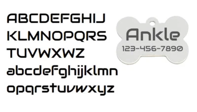 Pet Tags,Bone Aluminum Charm, Custom Personalized Engraved Dog Cat ID Name Tag - Image 1 of 4