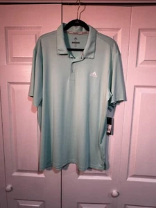 NEW XL Adidas Golf Series, Solid Clear Mint, UPF 50 Protection Golf Shirt - Picture 1 of 3