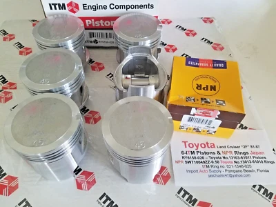 Toyota Land Cruiser 2F Engine 1981-1987 -Standard Set Pistons & NPR Rings - Image 1 of 4
