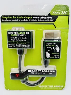 Mad Catz Xbox 360 HDMI and Analog AV Headset Adapter for Headsets NEW SEALED - Image 1 of 2