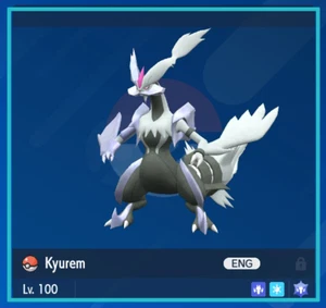 Shiny 6IV White Kyurem Form Timid Nature XXXL Pokemon Scarlet/Violet Indigo Disk - Picture 1 of 5