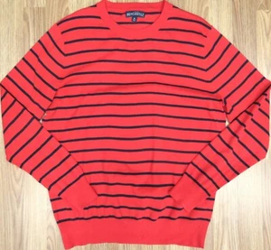 J.CREW MERCANITLE 100% COTTON LIGHTWEIGHT SWEATER RED & BLACK MEDIUM, M - Picture 1 of 3