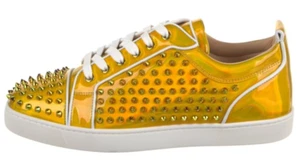 $995 CHRISTIAN LOUBOUTIN Patent Leather Psychic SPIKE Low-Tops 43.5 EU; 10.5 US - Picture 1 of 6