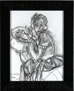 HENRI MATISSE / Authentic Charcoal on Paper Technique, Signed & Dated. 1945 - Picture 1 of 12