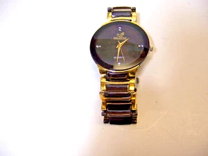 Nuevo Reloj de Pulsera para Hombre Tono Dorado Orlando Esfera Negra Cuartos #C05 - Imagen 1 de 2