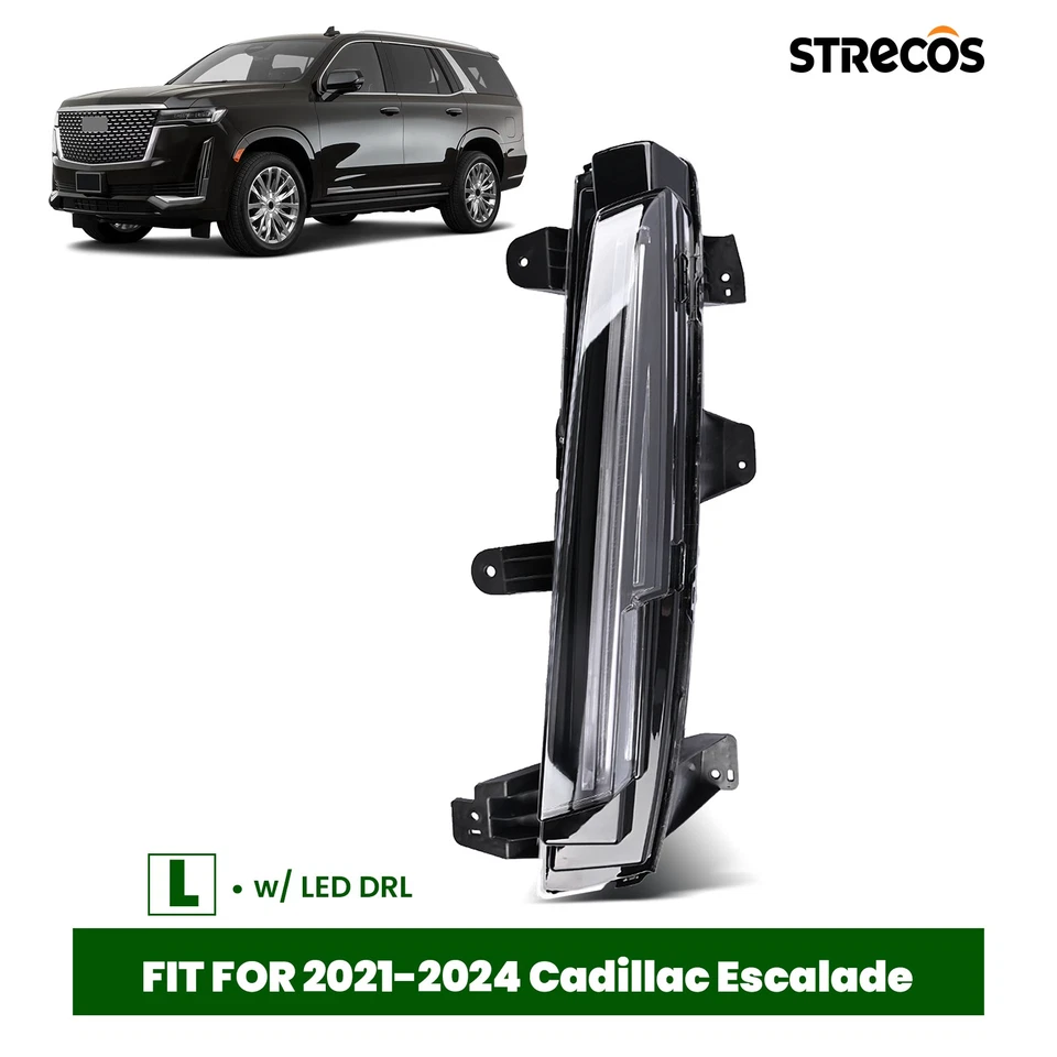 Fog Light For 2021 2022 2023 2024 Cadillac Escalade w/ LED DRL Left Driver Side - Image 1 of 4