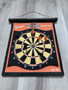 Harley Davidson Magnetic Two Sided Dartboard EXCELLENT - Picture 1 of 4