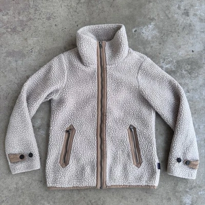Chaqueta Patagonia Para Mujer XS Dividido Cielo Alto Pila Sherpa Vellón Tostado Natural Avena Foto 1 de 4