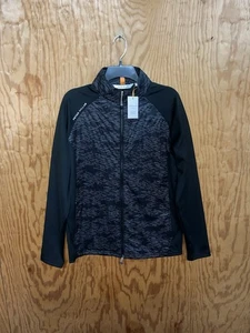 NWT PETER MILLAR Merge Elite Hybrid Full Zip Golf Jacket Black Size M $230 - Picture 1 of 10