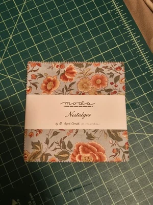 Moda Cotton Fabric Nostalgia Charm Pack (40 Squares) Vintage Retired - Image 1 of 2