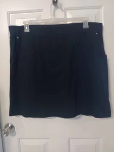 QUACKER FACTORY~~black~~pull-on~~SKORT~~stretch knit~~KNEE LEGNTH~~size XL - Picture 1 of 6