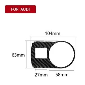 1Pc Carbon Fiber Headlight Switch Button Trim Fits Audi TT TTRS 2008-2014 RHD - Picture 1 of 6