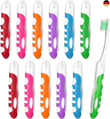 MARKE TAONGANUI 12 Stück Reise Zahnbürste, Klappbare Reisezahnbürste Travel Toothbrush für Unt