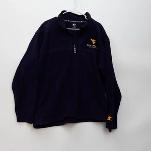 Felpa Pile Vintage West Virginia Mountaineers Starter Uomo XL 1/4 Zip - Foto 1 di 4