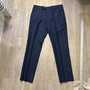 J Crew Herren Hose Marineblau Größe 30X30 Wolle Bowery Slim Trouser - Bild 1 von 9