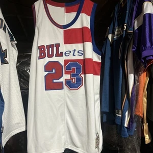 Rare Mitchell And Ness MICHAEL JORDAN Bulls/ Bullets #23 Split Jersey SZ 5xl - Picture 1 of 11
