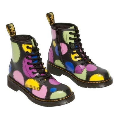 Dr. Martens дымка Hydro кожи шнурует вверх ботинки многоцветный горошек новый размер 5 - Изображение 1 из 4