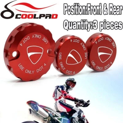 Front Rear Brake Clutch Fluid Reservoir Cover For DUCATI Multistrada 1200/S - Image 1 of 4