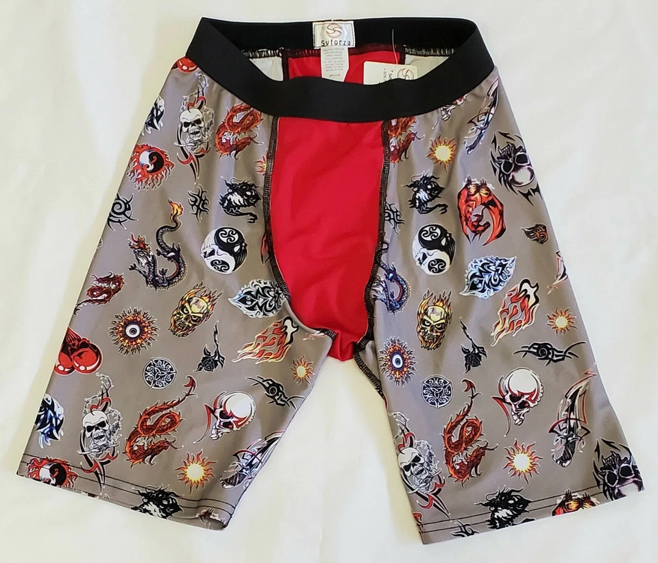 Men's Small & Men's Medium Unique Ying Yang Base Layer Compression Shorts - Image 1 of 1