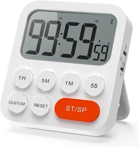 LIORQUE Digitaler Küchentimer Magnetisch Stoppuhr Timer Mit Uhr, Magnet, 3-Stufi - Bild 1 von 9