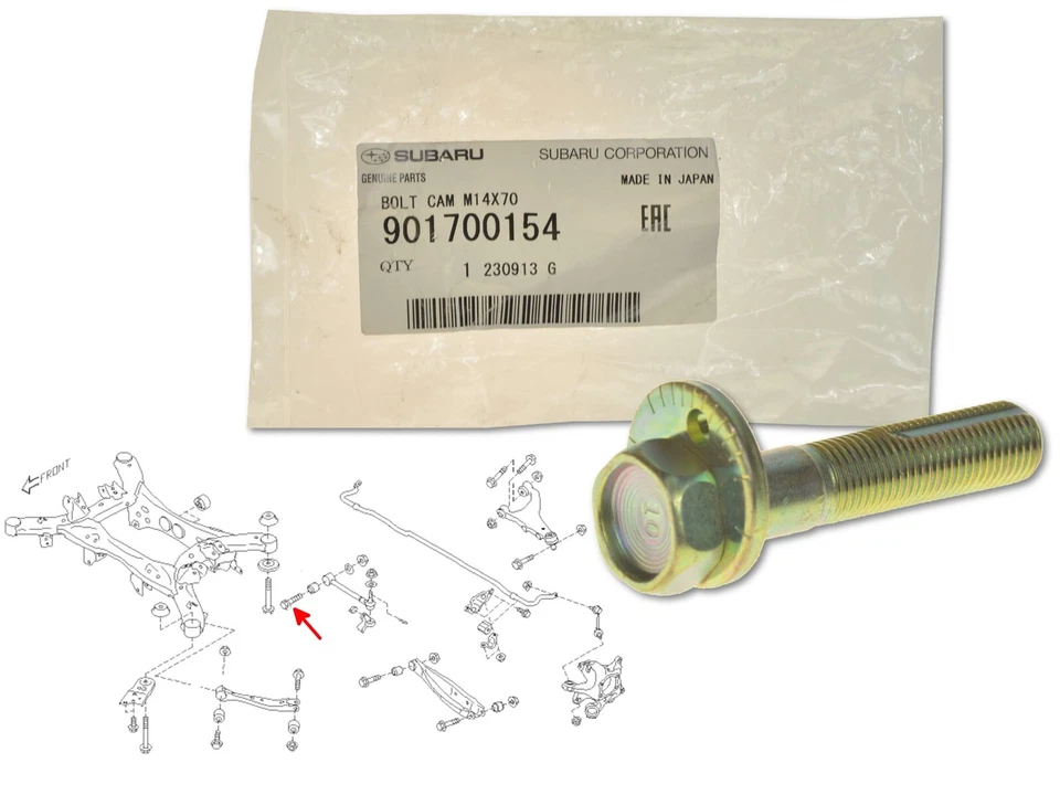 Eccentric Camber 螺栓后臂 901700154 OE 适用于斯巴鲁 Forester Impreza Legacy — 第 1/1 张图片