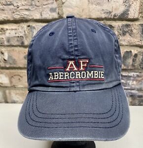 Vtg Grail Abercrombie Fitch Hat Distressed 90s Y2K Leather Strapback Made in USA