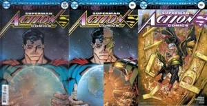 JUEGO DE VARIANTES 3D LENTICULARES SUPERMAN ACTION COMICS 989 A B C OZ EFECTO DC 2017 CASI NUEVO - Imagen 1 de 4